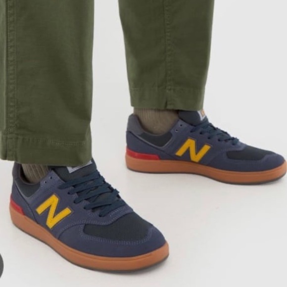 NEW BALANCE 574 All Coast AM 574 Skate Mens Shoe - Navy / Gum | 9 - Picture 1 of 12